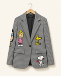 Blazer Black & White Houndstooth Peanuts