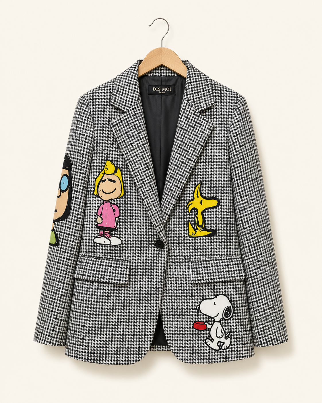 Blazer Black & White Houndstooth Peanuts