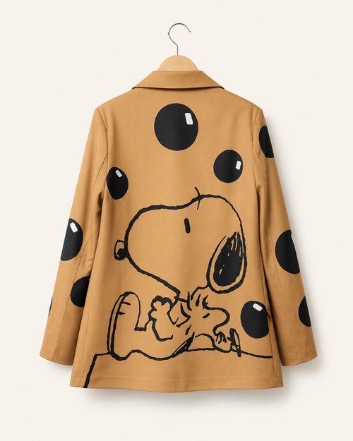 Blazer Camel Polka Dots & Snoopy