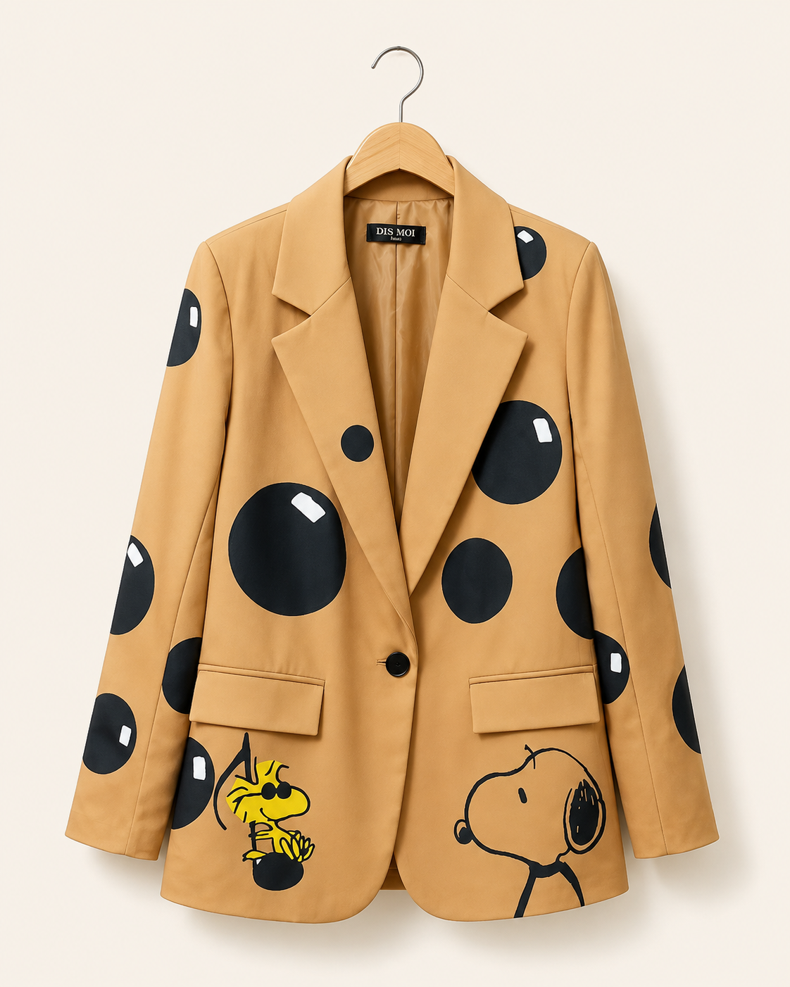 Blazer Camel Polka Dots & Snoopy