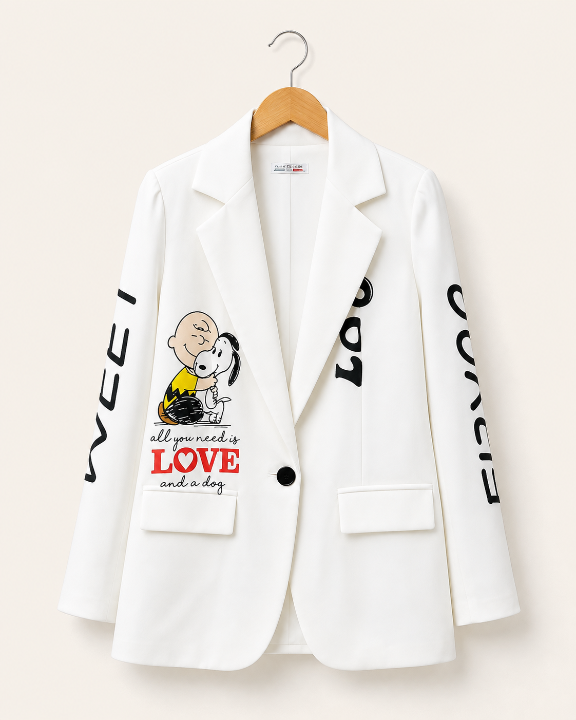 Blazer White Love & Snoopy